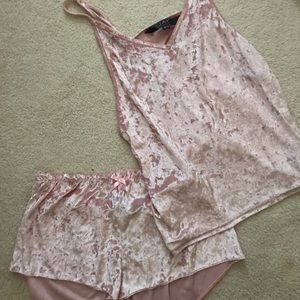 Sexy  Pink Silky PJ’s Set